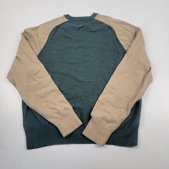 Brooks Brothers Red Fleece Sweater Mens Large Extra Fine Merino Wool Two Tone - Picture 9 of 10